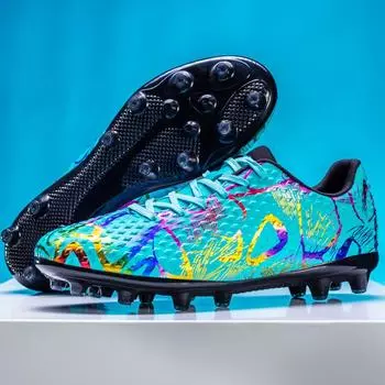 Мужские молодежные футбольные бутсы Long Nails Sports Футбольные бутсы большого размера Молодежная спортивная обувь 35 белый