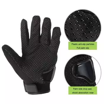 Мужские мотоциклетные перчатки с полным пальцем Мотоциклетные гонки Мотоспорт Мотокросс Горный дышащий XL чёрный