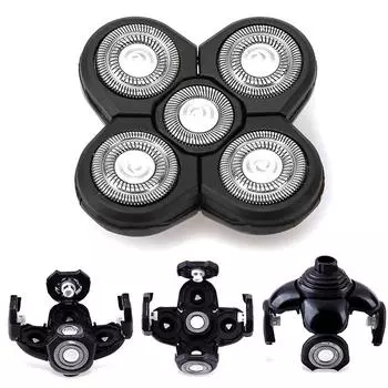 Мужские моющиеся бритвенные аксессуары Аксессуары для бритвы Вращающиеся пять головок Моющиеся электрические водонепроницаемые