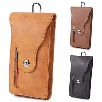 Мужские мягкие кожаные сумки для мобильных телефонов, универсальные чехлы для мобильных телефонов 2023, мужской деловой кошелек на талию с зажимом для ремня, мужская поясная сумка кофейный