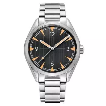 Мужские наручные часы 41 мм, стерильные, NH35a, автоматические механизмы, сапфировое стекло, нержавеющая сталь, матовый, русский, светящийся корпус Option 1