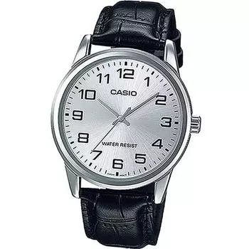 Мужские наручные часы Casio с кожаным ремешком MTP-V001L-7B