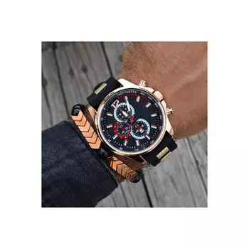 Мужские наручные часы и браслет в подарок