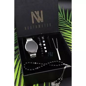 Мужские наручные часы, ожерелье, четки и браслет