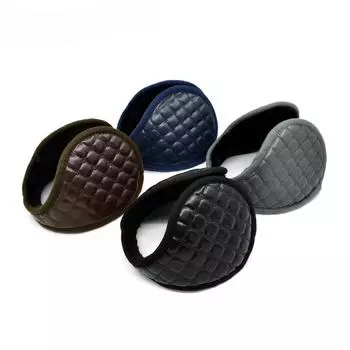 Мужские наушники мужские ПУ пустые зимние наушники теплые наушники черный кофе теплые наушники ПУ пустые наушники для мужчин и женщин