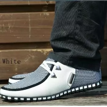 Мужские негабаритные минималистичные модные мужские туфли для ленивого вождения, повседневная и универсальная модная мужская обувь, спортивная обувь, повседневная парусиновая обувь US9.5 чёрный