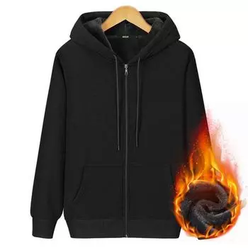 Мужские негабаритные мужские однотонные толстовки с капюшоном, пальто с капюшоном, толстые/тонкие хлопковые толстовки, спортивная одежда для женщин, хлопок плюс бархатная молния, кардиган для тренировок M