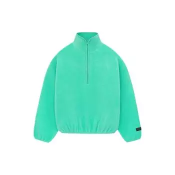 Мужские нейлоновые мужские топы Fear of God Essentials с половиной молнии с листьями мяты, зеленые 202SP244272F M