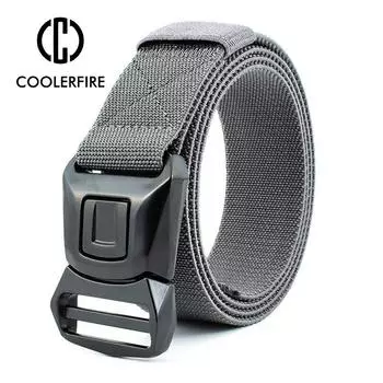 Мужские нейлоновые ремни высокого качества, холст, автоматическая пластиковая пряжка, спортивные уличные ремни для мужчин, повседневный ремень для отдыха HB030 120CM чёрный