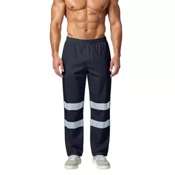 Мужские непромокаемые брюки-одиночки водонепроницаемы в нижней части L чёрный