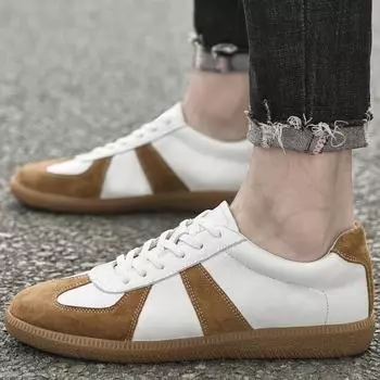 Мужские нескользящие балетки из натуральной кожи повседневные кроссовки на шнуровке универсальные мужские вулканизированные туфли новая удобная обувь для скейтборда 38