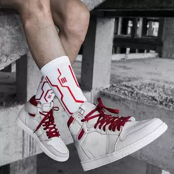 Мужские нескользящие баскетбольные носки с утолщенной махровой подошвой, размеры 39–44, впитывающие пот One-size чёрный