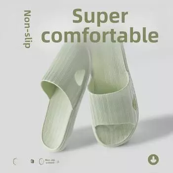 Мужские нескользящие сандалии и тапочки для ванной комнаты с толстой подошвой для женщин - Summer Comfort 43-44 синий/серый