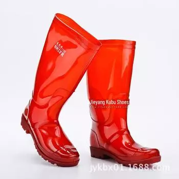 Мужские нескользящие водонепроницаемые коричневые резиновые сапоги из ПВХ, высокие резиновые ботинки для горнодобывающей промышленности, защитная обувь для труда. Average size 39-43 (order in multiples of 20) коричневый