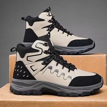 «Мужские нескользящие высокие кроссовки для походов и путешествий 2024 года» 44 серый