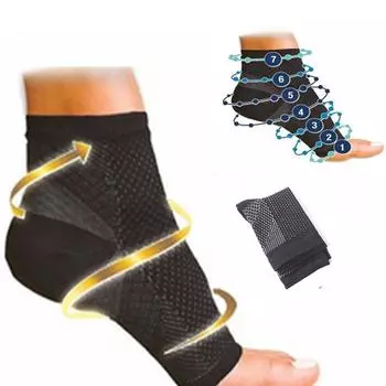 Мужские носки до щиколотки, снимающие усталость, комфортные эластичные компрессионные носки с рукавами M