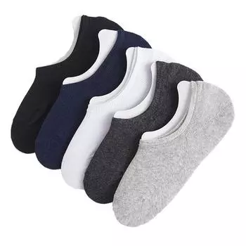 Мужские носки, летние хлопковые носки высокого качества, тапочки, носки, модные невидимые носки-лодочки, мужские низкие носки One size