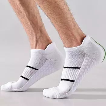 Мужские носки по щиколотку Funny Happy Breathable Sports Casual Towel Bottom Polyester Cotton Towel Bottom Short Sock One size белый