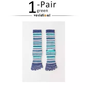 Мужские носки с длинными пальцами, большие размеры, из чесаного хлопка, цветные полосатые компрессионные спортивные носки для фитнеса, веселые, забавные, 5 пальцев, для икр EU40-46