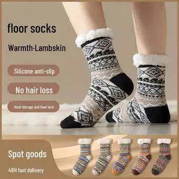 Мужские носки средней длины из овечьей шерсти — толстые, теплые, дышащие, впитывающие пот, идеально подходят для осени и зимы. One Size