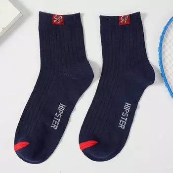 Мужские носки средней длины из полиэстера и хлопка, мягкие, дышащие, модные, уличные, забавные, новые стили, повседневные, большие размеры 38-46 EU 38-43