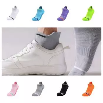 Мужские носки Towel Bottom, дышащие носки до щиколотки, профессиональные носки для бега для женщин M зелёный