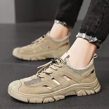 Мужские новые черные модные легкие дышащие спортивные летние серые сандалии для отдыха для отдыха 39