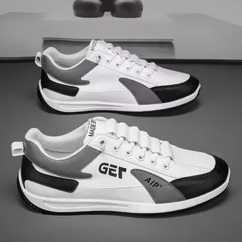 Мужские новые кожаные кроссовки с мягкой подошвой, дышащие, кроссовки, модная универсальная повседневная обувь, молодежная обувь Forrest Gump, модная обувь 39