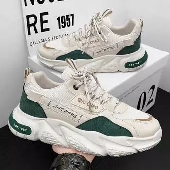 Мужские новые летние дышащие сетчатые повседневные кроссовки, спортивная нескользящая толстая подошва, модная обувь для папы 39