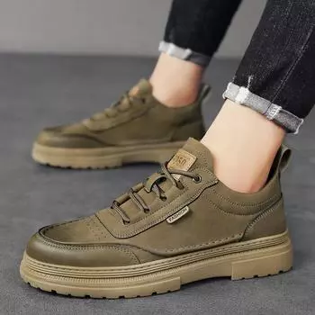 Мужские новые высококачественные повседневные модные нескользящие туфли-оксфорды для активного отдыха, походов, фитнеса, развлечений 39 хаки