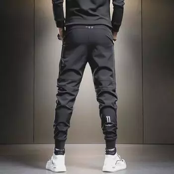 Мужские облегающие эластичные быстросохнущие брюки с манжетами - весна/лето 2024 г. 28