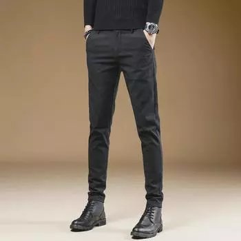 «Мужские облегающие брюки делового повседневного кроя — мягкие, эластичные, не скатываются, дышащие, прямого кроя, на весну и осень» 31 (130 jin)