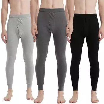 Мужские облегающие брюки из хлопка и шерсти — теплые, однотонные, на осень L