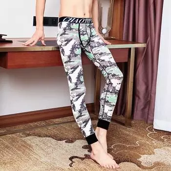 Мужские облегающие брюки из хлопка: Теплый, модный и легкий для осени и зимы. зелёный