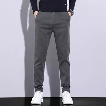 «Мужские облегающие брюки из лиоцелла — мягкие, эластичные, повседневные брюки на все времена» 30 серый/глубокий