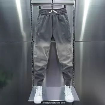 Мужские облегающие джинсы с градиентной строчкой и эластичными манжетами L