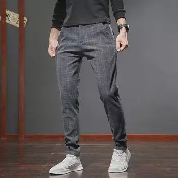 Мужские облегающие повседневные брюки в клетку 30 (23 inches) 120 lbs