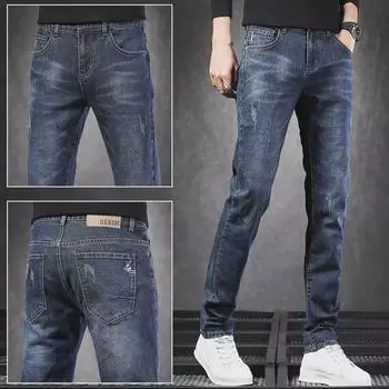 «Мужские облегающие разноцветные джинсы»: Универсальные, удобные весенние брюки-карандаш. 32 (2 5) 140 lbs