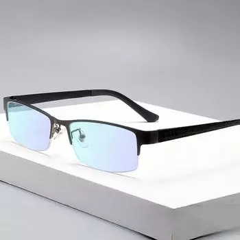 Мужские очки с цветовой идентификацией, деловые полуоправы, готовые оправы с покрытием, могут быть оснащены линзами и степенями Color Weakness Assistance