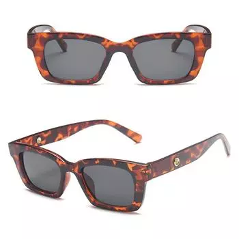 Мужские очки UV400, женские леопардовые солнцезащитные очки в маленькой оправе унисекс, солнцезащитные очки, дорожные ювелирные аксессуары Gray белый