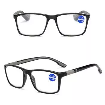 Мужские очки Винтажные очки для чтения Женские очки для ближнего света с защитой от синего света +1,0 1,5 2,0 2,5 3,0 3,5 4,0 Очки для дальнего действия Дальнозоркость Бифокальные пресбиопия Аксессуары +1.5 красный черный