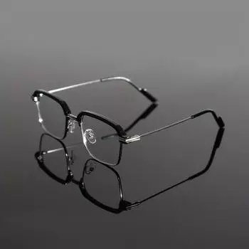 Мужские очки в квадратной металлической оправе с защитой от синего света, модные и прочные, подходят для повседневного ношения, школы и офиса золотой