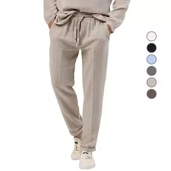 Мужские однотонные брюки с эластичной резинкой на талии, спортивные штаны больших размеров XXXL белый