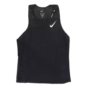 Мужские однотонные дышащие спортивные майки с круглым вырезом Nike Dri-FIT ADV, черные FN4232-010 L