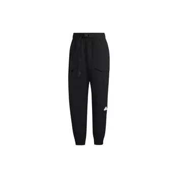 Мужские однотонные джоггеры Adidas с большими карманами и манжетами на шнурке, черные HG2069 M