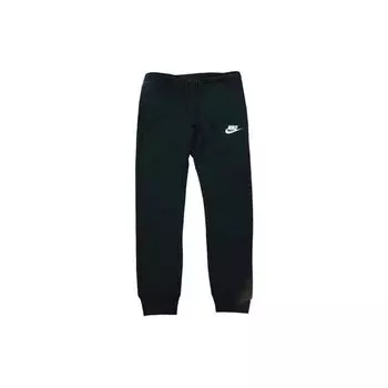 Мужские однотонные джоггеры с эластичной резинкой на талии и шнурком Nike, принтом с логотипом бренда и манжетами на щиколотках, черные 934561-010 M