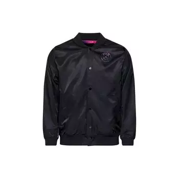 Мужские однотонные футбольные майки Jordan Paris Saint-Germain на молнии, черные CV3288-010 M