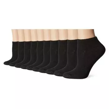 Мужские однотонные хлопковые носки - комплект из 10 пар One Size чёрный