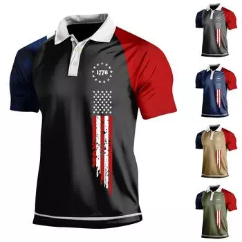 Мужские однотонные рубашки реглан с тремя пуговицами и белым воротником, топы L