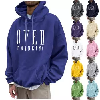 Мужские однотонные свободные толстовки с буквенным принтом и заниженными рукавами, мужские повседневные спортивные толстовки XXXL жёлтый